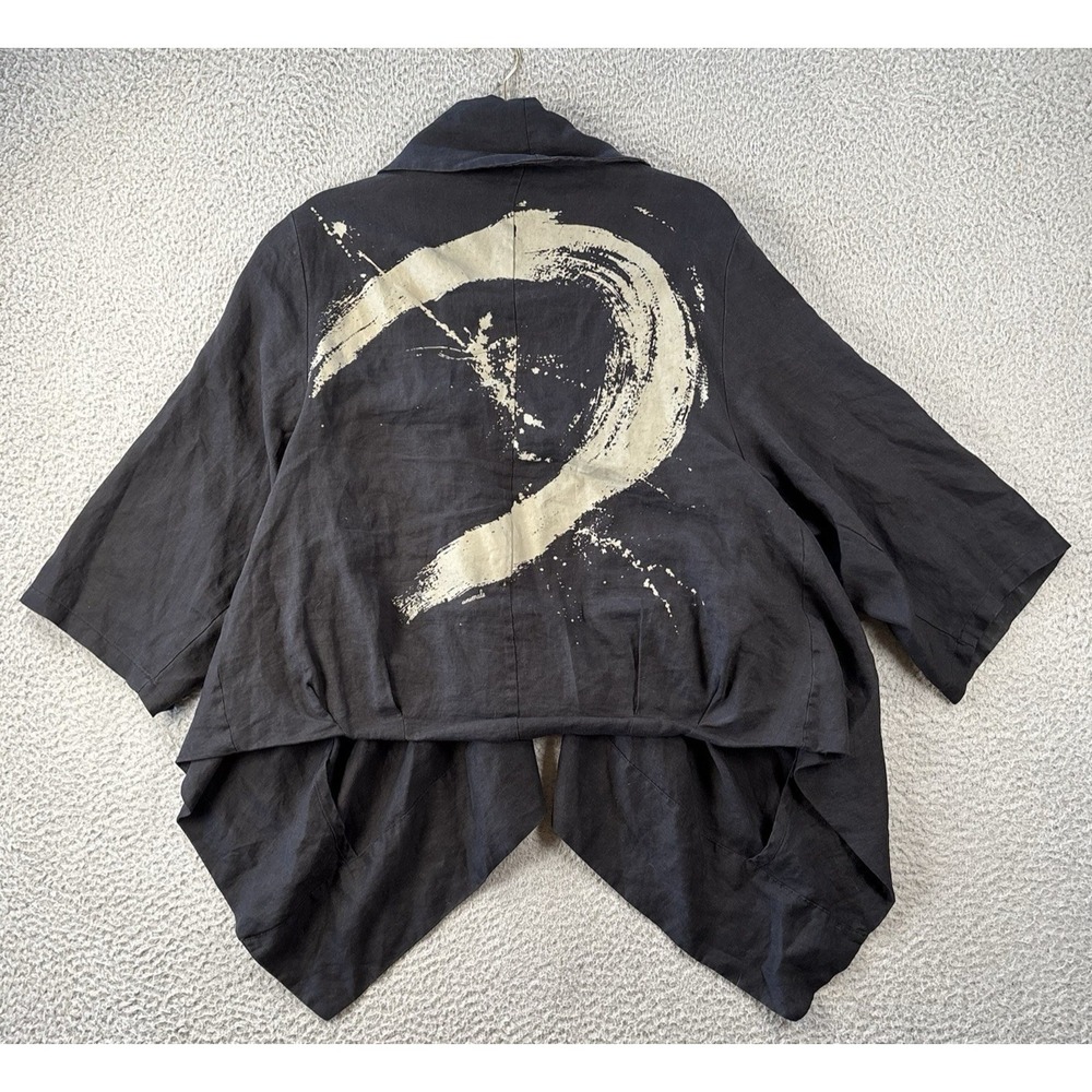 Animale Studio Kimono Jacket French 42 US 10 Linen Lagenlook Art to Wear
